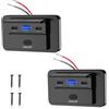 Intckwan Presa USB 12V, 90W - Caricatore Triplo Porta con Ricarica Rapida Simultanea (QC3.0 + 2 x PD), Interruttore On/Off, Presa USB Integrabile per Auto 12-24V, Camion, Barche, Camper (2 Pezzi)