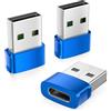 BASESAILOR Adattatore USB C Femmina a USB Maschio per Apple Watch 3Pezzi,Connettore Cavo Caricatore Tipo C per iPhone 17 17e 16 15 Pro Max,iPad Mini Air 8,Samsung Galaxy S26,SE/Ultra 3,AirPods Pro 3