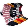 ZAKASA Calzini Con Dita Separate Donna: Cotone Calze con Cinque Dita Piedi Donna EU 35-42 Gatta 5 Paia