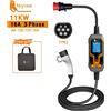 feyree Caricatore Portatile EV Feyree 11KW 16A Tipo 2 EVSE, Box di Ricarica per Auto Elettriche con Spina CEE IEC62196-2