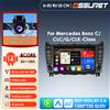 OSSURET 4G-LTE Android14 Lettore Multimediale Per Auto Autoradio GPS Per Mercedes Benz Classe C W203/CLC W203 CLK W209 Radio Navigazione Stereo BT