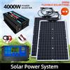 Sistema di Energia Solare 2000W 110V/220V con Pannello Solare 4000W, Inverter e Regolatore di Carica per Batterie 12V per Uso Domestico/Esterno