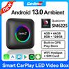 CarlinKit Smart CarPlay AI Box Android 13 LED 8GB+128GB 4GB+64GB SM6225 SDM660 8-Core Wireless Android Auto Android TV Box GPS per Netflix IPTV FOTA Aggiornamento