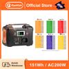 FF Flashfish Centrale Elettrica Portatile 200W 151Wh Generatore Solare 40800mAh/3.7V Presa UE Alimentazione di Emergenza