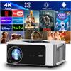 HORLAT Proiettore HORLAT 2000 Ansi Lumen Full HD 1080P 4K Video con Autofocus e Correzione Trapezoidale, Home Cinema, WiFi 5G, TV Portatile, Proiettore per Natale