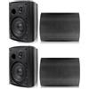 Herdio Altoparlanti Bluetooth da esterno da 6,5 pollici 800W, impermeabili, con effetto stereo digitale HD, sistema audio da parete per patio, 2 paia