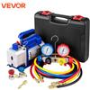 VEVOR Pompa per vuoto 4.8CFM 1/4 HP a stadio singolo per raffreddamento HVAC Kit manometro collettore 5PA R410A R134A R22 Include manometro e tubo a 4 vie