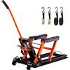 SucceBuy Supporto per cric idraulico per moto in acciaio 1500LBS Martinetto per sollevamento a forbice ATV 4.7 "-15" Supporto per martinetto per sollevamento a forbice per moto ATV