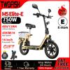 TWOFISH M5-Elite-E E Bike con Road Legal (EEC), scooter elettrico Batteria 48V13Ah, portata 30 km, pneumatici da 14 pollici, con assorbimento degli urti
