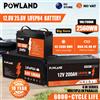 POWLAND LiFePO4 12V 200AH 24V 100AH Caricabatterie gratuito Batteria al litio da 12,8 V Built-in 200A BMS 6000+ Ciclo per Barca Nave Veloce da UE