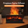 XMSJ Diffusore di Oli Essenziali con Fiamma 3D Simulata, Umidificatore d'Aria con Luce RGB e Telecomando, Regalo per le Festività