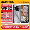 OUKITEL WP62 Smartphone robusto Android 15 36GB(12+24) RAM 512GB ROM 11000mAh 33W 6.6'' FHD+ Display 108MP NFC Telefono cellulare
