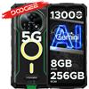 DOOGEE Fire 7 Pro 5G - Smartphone robusto, schermo da 6.6", doppia luce da campeggio, supporto PoC, batteria da 13000mAh, Dimensity 6300, Android 15