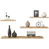 LBSIGN Set 4 Mensole A Parete Effetto Legno Rovere Spessore 18 mm Flying