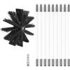 MOCNT Kit di Pennello per Pulizia del Camino Spazzole per Camini Nylon Rotante Flessibile Spazzola Pulizia Camino con 9 Aste Flessibili 1 Testa a Pennello 200mm