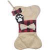 Tongyixin Calza Natalizia Oversize da 16 Pollici con Design Personalizzato a Forma di Osso per Cani e Fiocco, Adatta per caminetti, Alberi di Natale e Ambienti Simili.