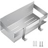 QNIIAED Mensola da doccia, da parete, in acciaio inox SUS 304, resistente, con 2 ganci (argento spazzolato, 21 cm)