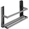 DongMaple Scarpiera a 2 Ripiani, Organizer per Scarpe in Metallo da Appendere, Scarpiera da Parete, Scaffale Pieghevole Salvaspazio da Parete per Camper e Ingresso, Gray