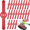 Beamely 50 lame in plastica per tagliaerba da giardino, 135 mm, lame di ricambio per tosaerba, senza fili, accessori per prato, giardino, frutteto, legni o pastorale