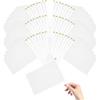 POPAPIE 50 Pezzi Bandiere Bianco a Manovella,Piccola Bandiera Bianca,Mini Bandiere Bianco,Mini Bandiera Sventolata A Mano per Parate Giochi di Calcio Interno Esterno giardino Decorazioni Striscione