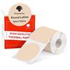 Phomemo - Etichette rotonde per stampante termica M110, M120, M200, M220, M221 per stampare prezzo, nome, indirizzo, logo, codice a barre, 50 x 50 mm, colore: cachi (1 rotolo)