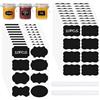 ELEPRUC 160PCS Etichette Adesive per Barattoli, ELEPRUC Etichette di Lavagna Adesiva Riutilizzabile con 2 Marcatore di Gesso Bianco Rimovibile Decorare Barattoli per Cucina, Vino, Dispensa, Casa e Ufficio