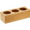 Leone Portabottiglie con tre fori - 42 x15,5 x13 cm - bamboo - colore naturale - Leone - G01310
