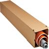Bong Packaging Scatola a tubo Square Box - chiusura strip - 10,5 x 10,5 x 71,5 cm - cartone microonda - avana - Bong Packaging - conf. 10 pz - G02436