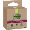 Post-It Blocco foglietti Post it® SuperSticky Green - 622R-SS3COL - 47,6 x 47,6 mm - carta riciclata - colori pastello assortiti - 70 fogli - Post it® - conf.