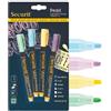 Securit Marcatore a gesso liquido - punta fine da 1,00 - 2,00 mm - colori assortiti pastello - Securit - blister 4 pezzi - D05682