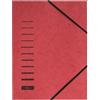 PAGNA Cartelline 3 lembi (335 gr) con elastico in cartoncino stampate rosse PAGNA Classic