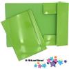 Starline Cartelline 3 lembi (600 gr) con elastico in cartone plastificato verde prato Starline Classic - 25x34 cm (conf. 10)