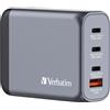 Verbatim Adattatore da viaggio GNC-100 - 2x USB-C PD 1x USB-C PD 65W, 1x USB-A QC 3.0 100W - Verbatim - 32202 - G00238