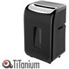 Titanium Distruggidocumenti a frammenti P-4 Titanium nero - 25 fogli (manuale) - 30 lt - 2 m/min
