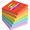 Post-It Blocchi memo adesivi Post-It Super Sticky playful - 76x76 mm - 90 fogli (conf. 6)
