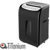 Titanium Distruggidocumenti a frammenti P-5 Titanium nero - 16 fogli (manuale) - 28 lt