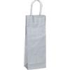 Mainetti Bags Shoppers portabottiglie - carta biokraft - 14 x 9 x 38 cm - argento - Mainetti Bags - conf. 20 pezzi - Z17576
