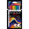 Stabilo Pennarelli Pen 68 Brush Arty Line 568/18 - colori assortiti - Stabilo - astuccio 18 pezzi - Z17518