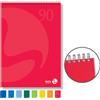 BM Blocco notes spiralato lato corto 210x297mm 90gr 50fg 5mm color bm - Z05293