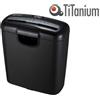 Titanium Distruggidocumenti a strisce P-2 Titanium nero - 6 fogli (manuale) - 10 lt - 3 m/min
