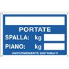 Cartelli Segnalatori Cartello alluminio 30x20cm 'portate: spalla / piano' - Z12179