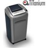 Titanium Distruggidocumenti a frammenti P-5 Titanium grigio - 15 fogli (manuale) - 78 lt - 5,6 m/min