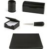 Niji Set scrivania nero sintetico 5 pezzi niji - Z10898