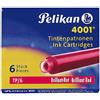 Pelikan Ricarica refill rosso penna stilografica Pelikan 4001 (conf. 6)