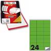 Markin Etichette multiuso verde fluo Markin C500VEF - 70 x 36 mm - 2400 etichette