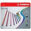 Stabilo Penna punta in fibra Stabilo Pen 68/20 colori assortiti - 1 mm (conf. 20)