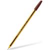 Staedtler Penna a sfera con cappuccio Staedtler Noris Stick marrone - punta 1 mm - fusto giallo/nero (conf. 10)