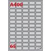 Markin Etichette multiuso colore argento Markin A400ARG - 38,1 x 21,2 mm - 6500 etichette