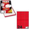 Markin Etichette multiuso rosso fluo Markin C500FRO - 70 x 36 mm - 2400 etichette