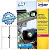 Avery Etichette in poliestere bianche Avery l4774 - 99,1 x 139 mm - 80 etichette